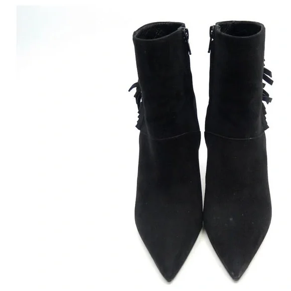 Saint Laurent Suede Fringe Boots - Picture 3 of 12